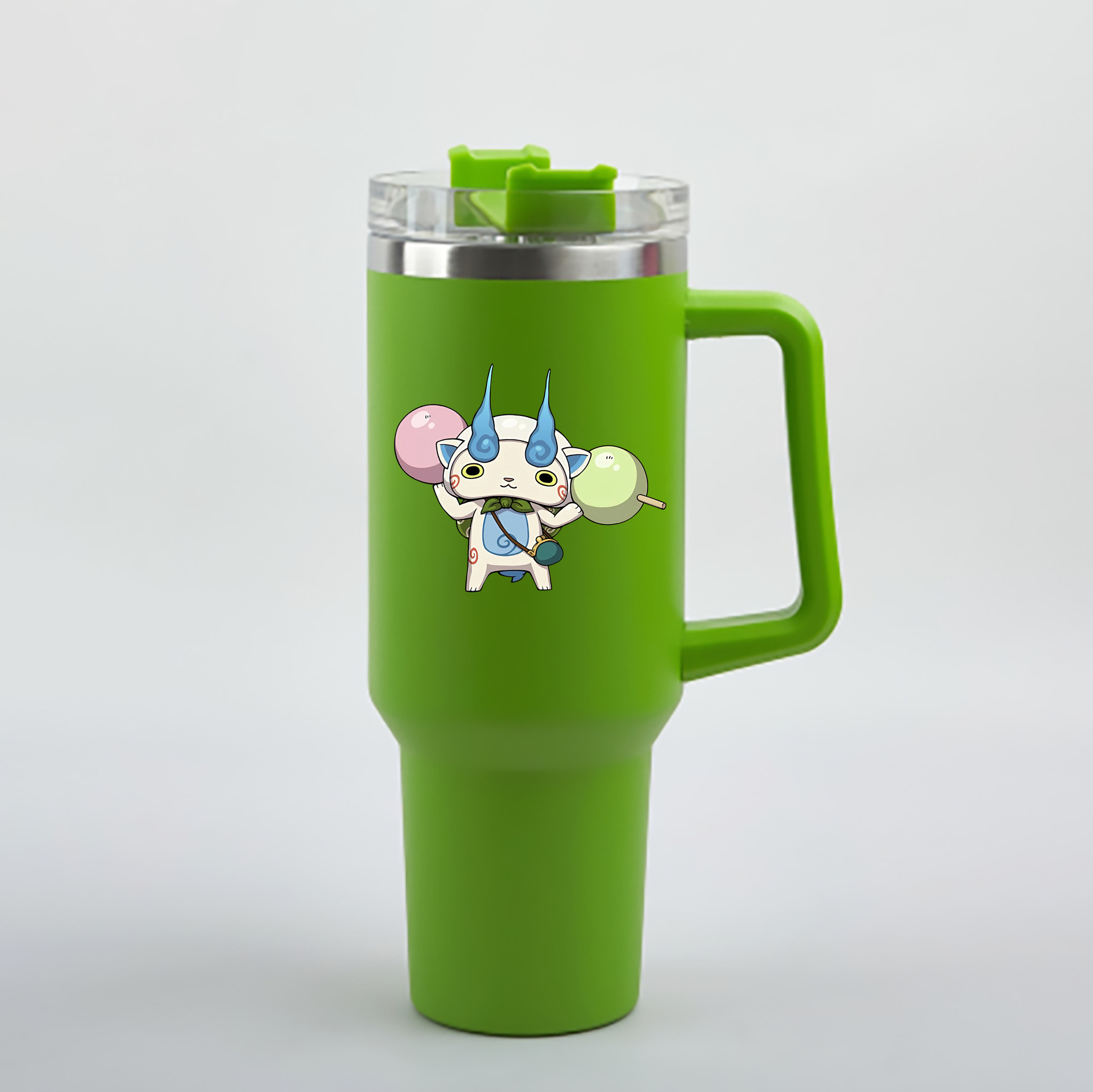 （画像用） 妖怪ウォッチ Yo-kai Watch 1200mL車用タンブラー - クリスタルステッカー（プラスチックストロー付き）